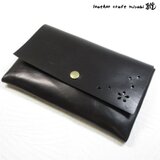 《ゴートスキン》一枚革の通帳ケース・「HANABIRA」シリーズ・0201
