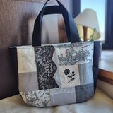 アンティークレース*パッチワーク*トートバッグ*薔薇