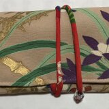 ８５８６　花柄の着物で作った和風財布・ポーチ