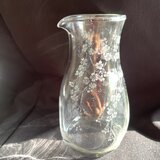 しだれ桜のカラフェ〜手彫りガラス