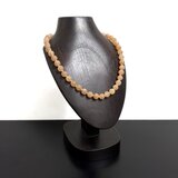 天然石 オレンジムーンストーン ネックレス 8mm珠 マグネットクラスプ