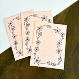 花柄メッセージカード　20枚　桜色