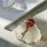 SCA67-【 AVON 】エイボン・ヴィンテージブローチ 93 Red Gold Tone Hot Air Balloon