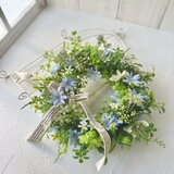 ブルーデージーのナチュラルリース