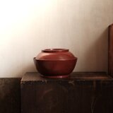 時代物◆赤で素敵。漆芸蓋付碗　欅　漆器　骨董・antiqures 丁寧な暮らしに。明治〜大正期