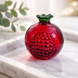 ガラスオブジェ｜可愛いザクロ置物 レッド・フルーツインテリア【efo12】