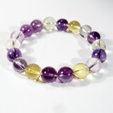 アメトリンのブレスレット（内周：15cm、美しい透明感と光沢）