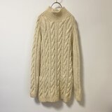 Vintage USA retro off white hand knit sweater
