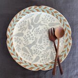 野あそび　リーフ模様の大皿