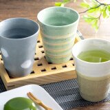 山霧お茶カップ　3柄組【美濃焼】