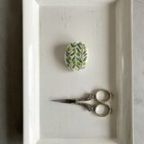 オリーブのウッドブローチ(グリーン)