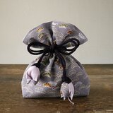 着物　巾着　　松文　幸せを呼ぶFUGURO