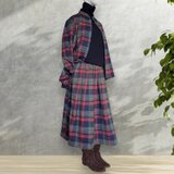 フランネルタータンチェックセットアップ　ブルー　