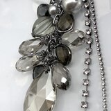 キラキラ光雫チャーム　透明ブラック