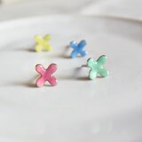 七宝焼｜野花のピアス　選べるカラー