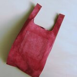 ワケあり ちょっと贅沢な毎日のエコバッグ ピッグスエード (L) ワイン