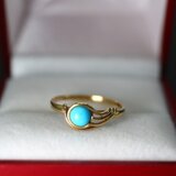 英国 1944年 イギリス ビンテージ ゴールド リング 指輪 レディース 純金率 375 アクセサリー ジュエリー J203