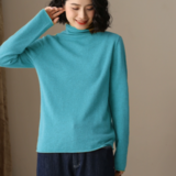 綿100%｜コットン ハイネック セーター 女 秋冬 けいとうぬい タートルネック ボリュームネック 肌触り最高