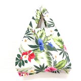 ハワイアン エコバッグ レジ袋型 お弁当サイズS ハイビスカス柄 クリーム [meb-197BS]