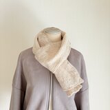 ふわふわメリノ羊毛のマフラー　ナチュラルベージュ