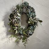 紫陽花のオーバルリース(Lsize)