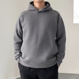 『2026新色』秋〜春まで！【ユニセックス 】ダンボールニット シームポケット付プルオーバーパーカー【グレー】