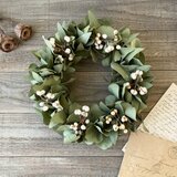 季節に関係なく長く飾れる！ユーカリのシンプルリース20〜実ものを合わせて〜のコピー