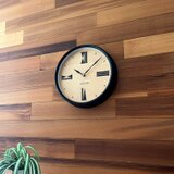 KATOMOKU muku clock 17 ブラック km-118BK 掛け時計 木製 無垢材