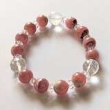 『インナーチャイルドを癒し解放するクリスタル✨インカローズ《ロードクロサイト》&クリアクォーツのブレスレット』