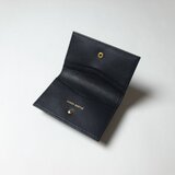 'スタイリッシュな名刺入れ' 上質イタリアンレザー「Business card case」- ブラック -