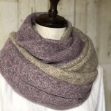 ボリュームたっぷり❣️タムニットのふんわりスヌード❤️ラベンダー×ローズベージュ⚠️一点ものです‼️