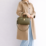 本革手作りの二本手ファスナーボストンミニバッグバッグ