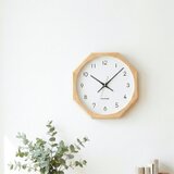 KATOMOKU muku clock 13 八角形 ナチュラル km-104NA8 木製 無垢材