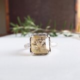 【一点物】デンドリティッククォーツのリング（ブーケ）