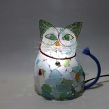 シーグラスランプ　猫らんぷ-30