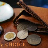 革のカシミヤ・ディアスキンのL型財布（無染色）