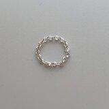 チェーンリングシルバー925【mb】華奢リング　つけっぱなし　サイズ豊富