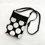 帆布のポシェット（ブラックドット）