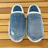 男性用★洗濯機丸洗いOK★スリッパ•室内履き★デニムリメイク　ルームシューズ