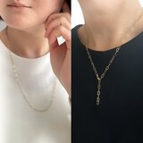 まいにち猫パレード！✧ 50cm / 60cm｜Y字も1連も楽しめる 猫チェーンネックレス・14kgf