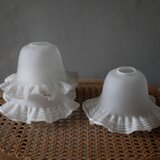 ガラスのランプシェード　照明　フランスヴィンテージ　ブロカントのある暮らし　ブロカント