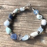 Blue Horizon Bracelet  ラリマー＆カイヤナイト＆アクアマリンのブレスレット