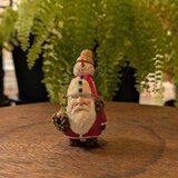 サンタクロース（木彫り）スノーマンの帽子+リース