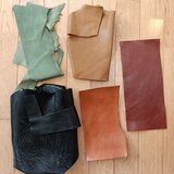 牛ヌメ革＆ピッグスキン ハギレセット5（特典付）