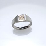 Sv925＆K10 【手彫り】シグネットリング