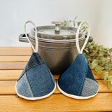 三角鍋つかみstaub　ストウブ　ホーロー　鍋つかみ　ミトン