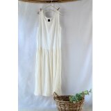 異素材リネンのインナーワンピース