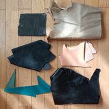 牛ヌメ革＆ピッグスキン ハギレセット6（特典付）