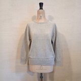 【2026♡新作】コットン100％ギマ加工クルーネックプルオーバー(長袖）アッシュ杢グレー