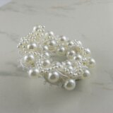 刺繍のパールブレードのブローチ